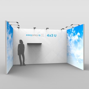 Stand sin herramientas con forma de U 4x3 metros
