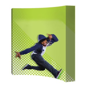 Photocall curvo plegable con sistema pop up