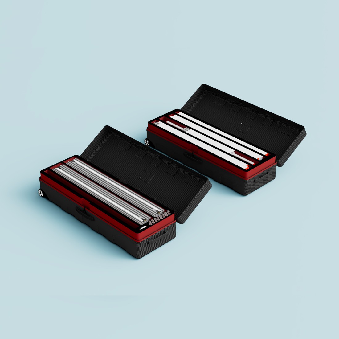 Cajas de luz con perfil de aluminio y tela impresa retroiluminada